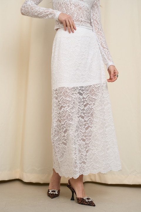 Гипоровая белая юбка ARTMON