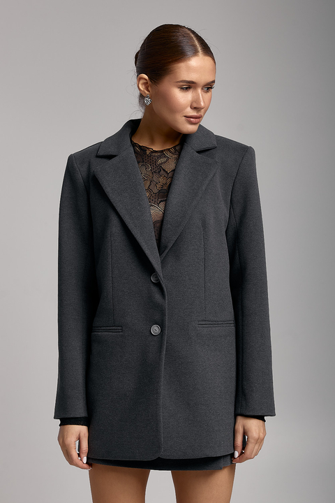 Женский приталенный пиджак ARTMON графитового цвета